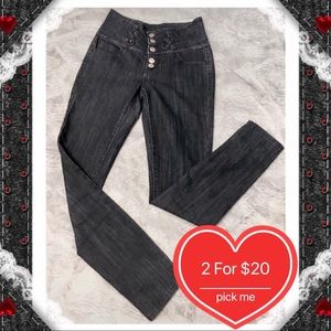 1st Kiss High Waist Black Skinny Jeans